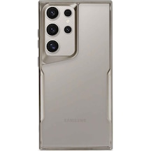 Newface Samsung Galaxy Uyumlu S24 Ultra Kılıf Boyi Silikon Kapak - Titan Gri Titan Gri