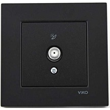Viko Novella Siyah F Konnektör Sonlu Çerçeveli