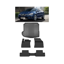 Sahler Megane 4 Sedan 2016 Ve Sonrası 4.5d Paspas 3d Rizline Sol Cep Bagaj Havuzu