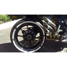 Diablo + Kuyruk Motorsiklet Lastik Yazısı Stikeri 15-21"