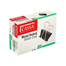 Cassa Çelik Kıskaç 41Mm Siyah 12'Li