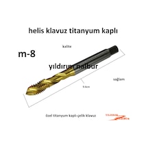 Helis Kılavuz M-8 Titanyum Kaplı Sağlam Diş Açma Klavuz