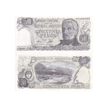 Arjantin 1983 Yılı 50 Pesos Kağıt Para Çil Unc Koleksiyon Para