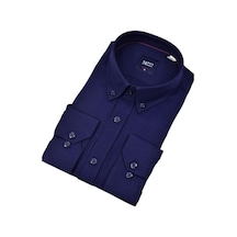 Erkek Slim Fitt Uzun Kol Gömlek 2424 Bgl-st04381 Lacivert