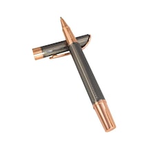 İsme Kişiye Özel Kutulu Rose Füme Kapaklı Metal Roller Kalem
