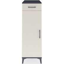 Kronos Dolap 2 Raflı Tek Çekmeceli Tek Kapaklı 44x59x134 Antrasit-aytaşı Antrasit
