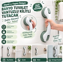 Ergonomik Vantuzlu Banyo Tutacağı - Kayma Önleyici Güvenlik 30 Cm Diğer
