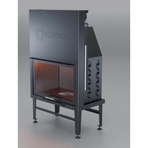 Schömne Elegance Düz Asansörlü Çelik Şömine Haznesi Düz 80 Lik