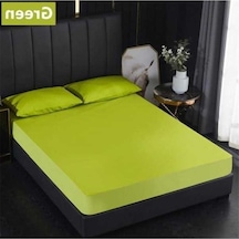 Novahub Yeşil Yastık Kapsız Derin Cep Yatak Çarşaf %100 Su Geçirmez Yatak Koruması 200x200x30cm, Elastik Bantlı, Ev Kullanımı Yeşil