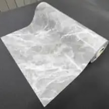 1,2 Mm Mermer Desenli M-10 Şeffaf Pvc Lamineli Kalın Kaymaz Masa Örtüsü