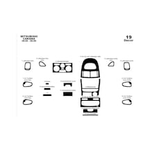 Mitsubishi Carisma Torpido Kaplama 1995-1999 19 Parça Piano Black