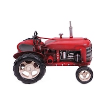 Dekoratif Metal Traktör Kırmızı Renk 0604e-172