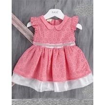 Mnk Baby & Kids Sani Nakışlı Brode İşlemeli Elbise Nar
