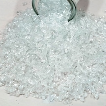 Dekoratif Gerçek Cam Kırığı 4-8 Mm Arlığında 50 Gr Sade Beyaz Düz