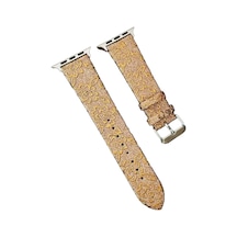Newface - 464 - Apple Watch Uyumlu 38mm Creeper Desenli Kordon - Aconcept - - Gold