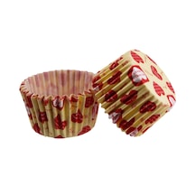 Cupcake Kalıbı Pet Kapsül Kek Kalıbı 48X34 Mm 100 Adet Sarıya