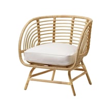Tr Rattan Berjer Koltuk, 60x60 Cm, Beyaz Oturma Odası Mobilyası Diğer