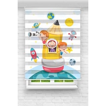 Perdeoutlet38 Baskılı Renkli Okullu Çocuklar Dijital Baskılı Zebra Perde-cocuk Odası-stor Perde Model:tyc590a350daecdac01e3b600 Çok Renkli