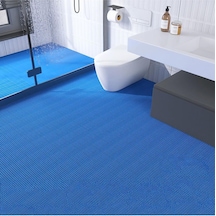 Banyo Duş Havuz Zincir Mat Paspas Kaydırmaz Pvc Paspas / Mavi / Ebat: 90 Cm. Mavi