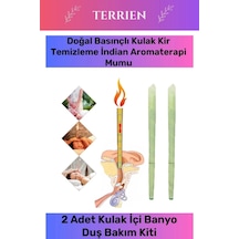 Özel Üretim Doğal Basınçlı Kulak Kir Temizleme İndian Aromaterapi Mumu - 2 Adet
