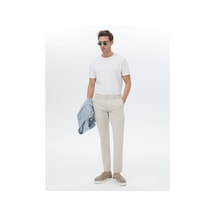 Kip Vizon Dokuma Slim Fit Casual Pantolon Vizon Kip Vizon Dokuma Slim Fit Casual Pantolon Vizon