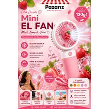Mini Taşınabilir Fan Vantilatör Telefon Tutucu Stand Özellikli Meyve Ve Çiçek Tasarımı Küçük Vantilatör Type-c Şarj Edilebilir Soketli 3 Kademe Sessiz Taşınabilir Yelpaze Şarjlı Vantilatör