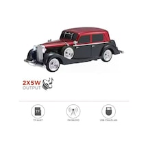 D55 Retro Araba Tasarımlı Bluetooth Hoparlör 2x5w Fm + Usb + Tf Kart