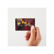 Not Stonks Yazılı Parlak Kredi/banka Kart Kaplama Sticker Yüksek Kalite Standart