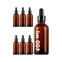 Metal Kapaklı Damlalık Dropper Şişesi - 100 Ml, Cam Şişe 6 Adet