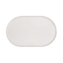 Porland Chopin Platin Oval Kayık Tabak 32cm Tekli Krem