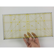 Plastik Şeffaf Terzi Modelist Okul Patcwork Kesim Cetvel 30X15 CM