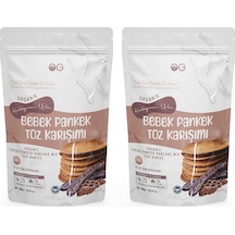 2'li Organik Keçiboynuzu Unlu Bebek Pankek Toz Karışımı 300 Gr +8 Ay