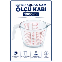 Beher Kulplu Cam 1000 Ml - Ölçü Kabı