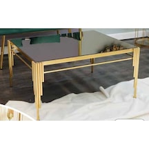 Mim Siyah - Gold Köşeli Sütun Orta Sehpa Siyah - Gold