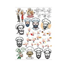 Aşçı Sticker Set