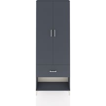 Arges Dolap Tek Raflı Tek Çekmeceli Tek Askılı 88x30x243 Antr... Antrasit