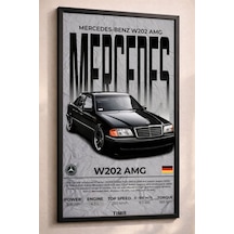 Mercedes-benz W202 Amg Duvar Posteri , Çerçevesiz Poster