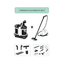 PiranTech CB-107C Buharlı Temizlik Makinası + V22C Koltuk Ve Halı Yıkama Makinesi Hijyenik Ev Seti