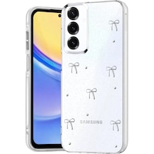 Mey İthalat Samsung Uyumlu Galaxy S25 Fe Fiyonk Desenli Kapak - Desen 5 Beyaz