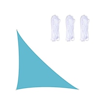 Novahub Üçgen Açık Bahçe Gölgelik, 3x3x4.3m, Su Geçirmez Anti-uv, Kırmızı Ve Lake Blue Kırmızı