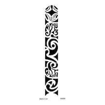 Airbrush Tattoo Kabile Motifi Yapışkanlı Stencil Süsleme Ve Boyama Kalıbı