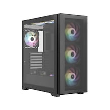 Bigmesh Atx Bilgisayar Kasası, 4x120mm Rgb Fan, Siyah, Temperli Cam Panel, Oyuncu Pc Kasası
