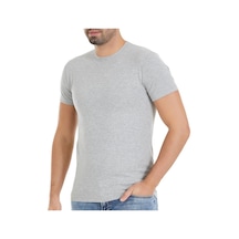 3 Adet Yıldız Erkek Likralı Kısa Kollu T-shirt Fanila Gri 92 Gri