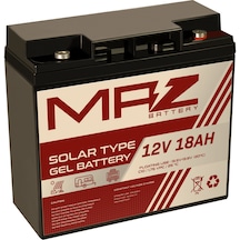 MAZ Akü 12 Volt 18 Amper (Ah) Solar Jel VRLA Akü (Yeni Üretim)