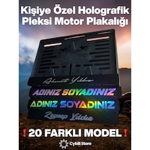 Kişiye Özel Motor Pleksi Plaka Hologram Yazı İstediğinizi Yazdırın