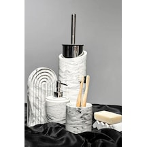 Betonmall Marble Serisi Mermer Efekt Beton Banyo Seti Gri