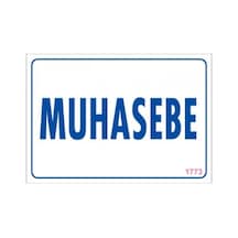 Pvc Levha Quot;Muhasebequot; 17,5*25 Cm