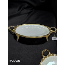 Royking Elegance Oval Sunum Tabak Gold 46cm Pcl 023