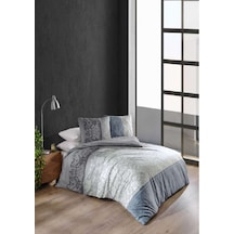 Calina Blue Tek Kişilik Kapitoneli Nevresim Takımı 4 Mevsim Set