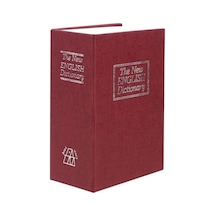 Mobgift Kitap Görünümlü Anahtarlı Gizli Kasa Kumbara Bordo